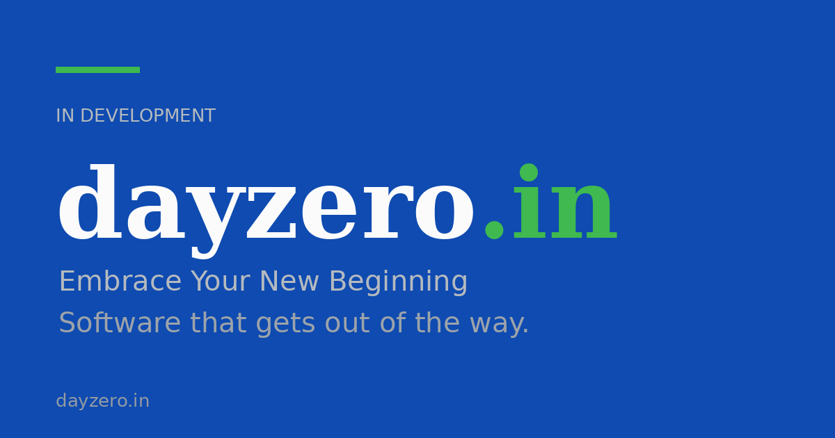 Link preview image for dayzero.in